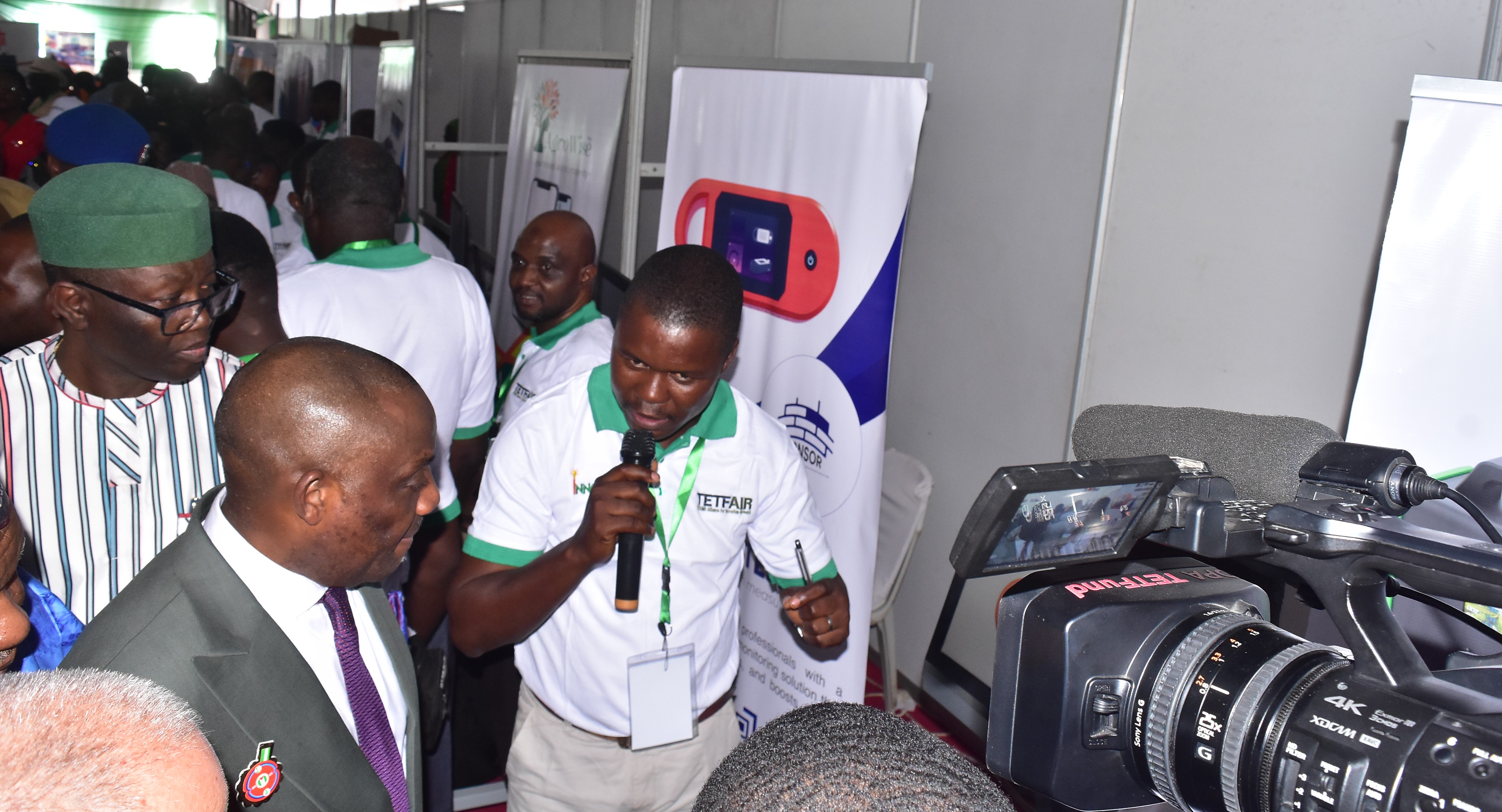 The minister of Education and other digniraries listening with rapt attention as Consor innovation was being presented